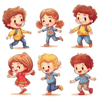 卡通人物儿童活泼可爱元素