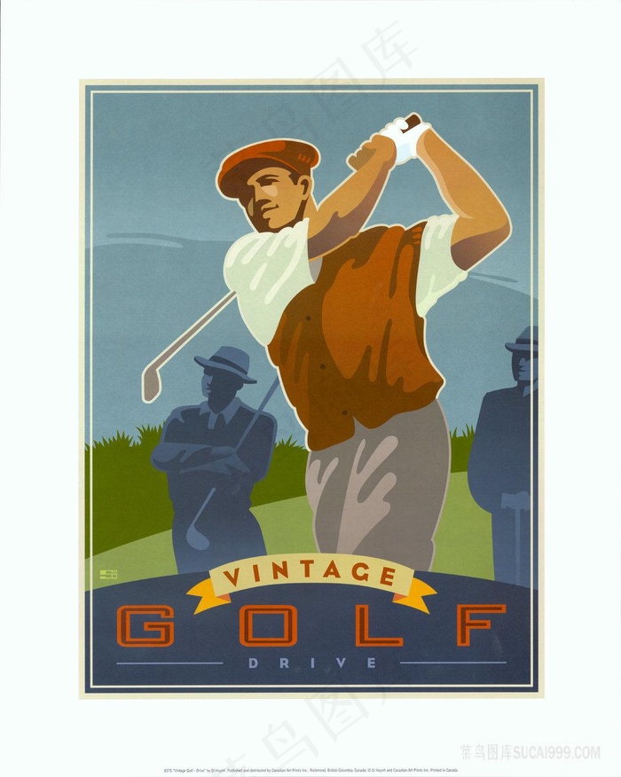 高尔夫时尚男士插画