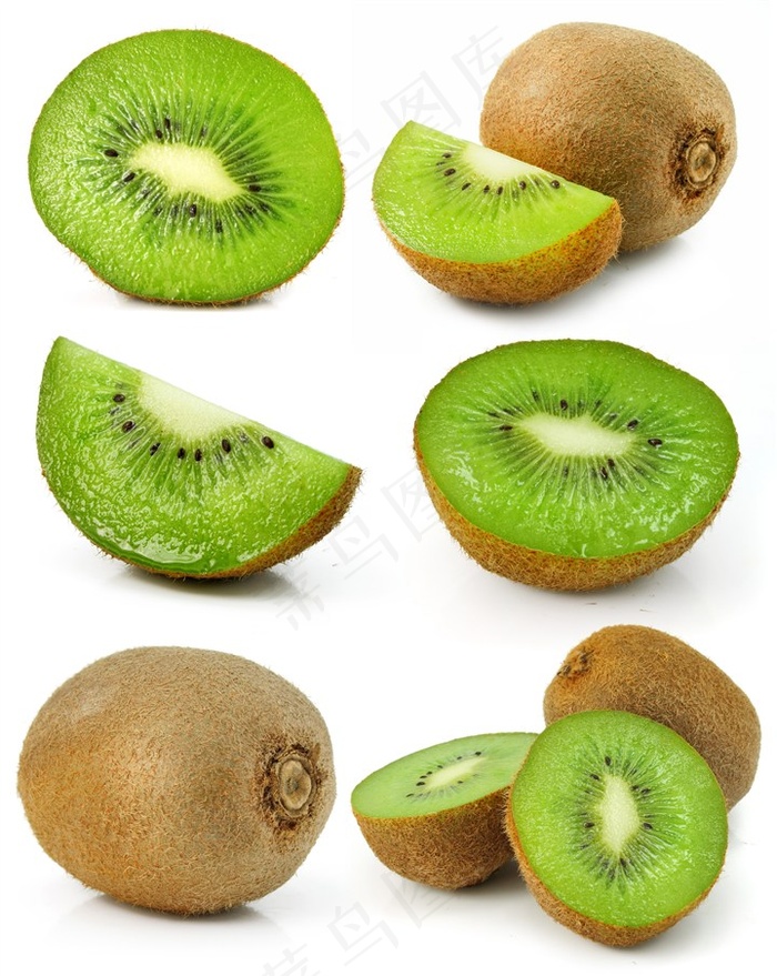 6组切开的猕猴桃高清图片