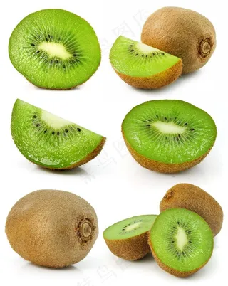 6组切开的猕猴桃高清图片