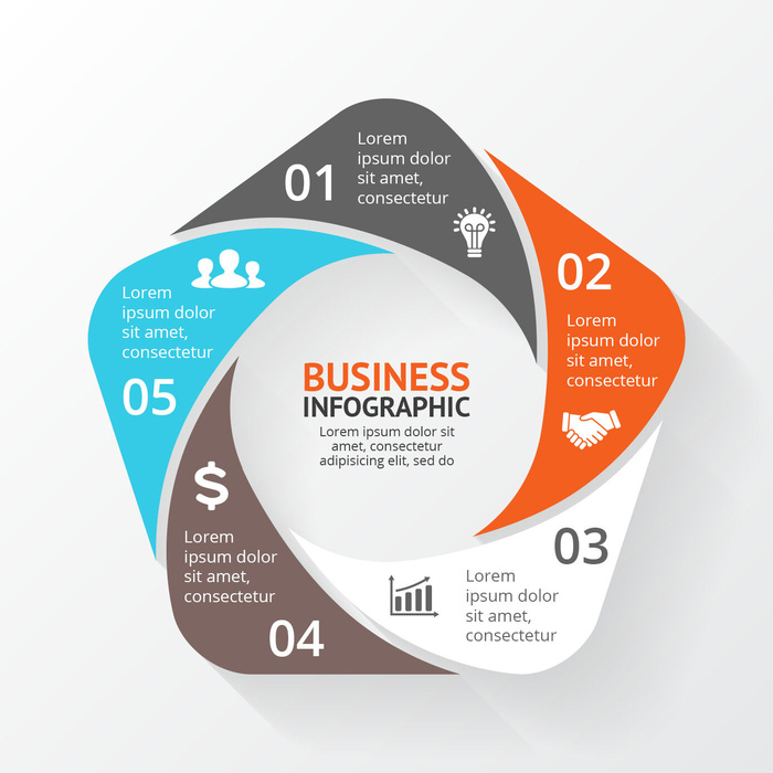 数据图表统计图形分析分类商务会议办公图标PSD模板素材