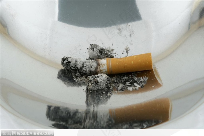 香烟谜烧-烟灰缸里的香烟