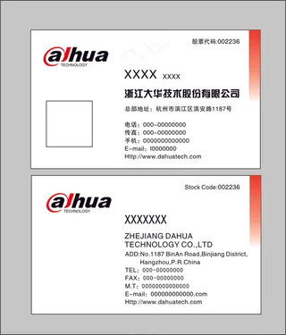 大华技术公司名片