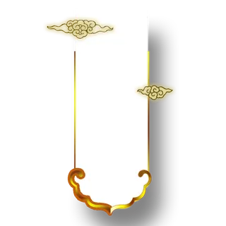 中国风中式传统祥云图案国潮古风边框云纹装饰元素PNG免抠素材图