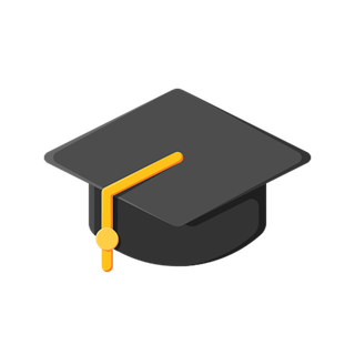 黑色博士帽简笔少儿兴趣班