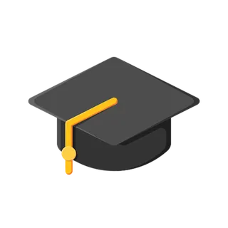 黑色博士帽简笔少儿兴趣班