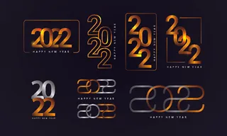 设计 2022 数字 新年 素材