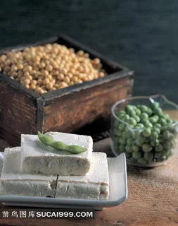 凉拌豆腐块美食素材