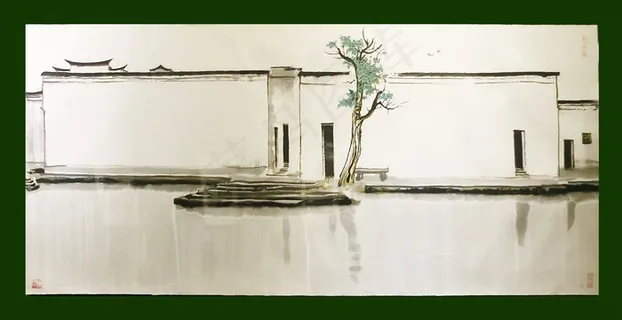 吴冠中中国画双燕