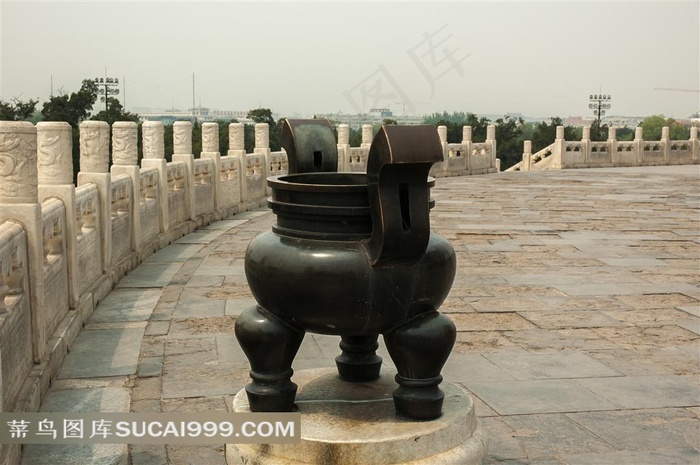 北京旅游名胜天坛铜质香炉