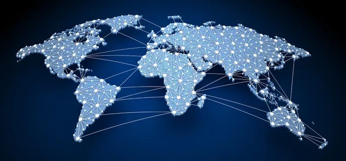 商务蓝色信息数码高科技创意背景