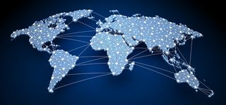 商务蓝色信息数码高科技创意背景