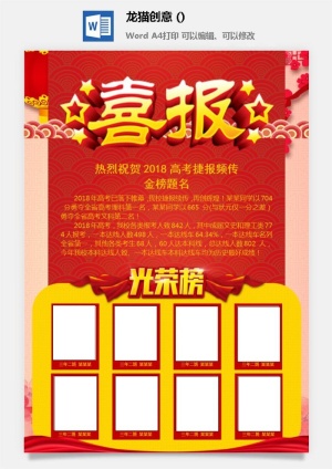 2022企业公司销售业绩年终大捷军令喜报word文档设计素材模板预览图