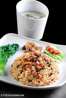 中华美食盐煎肉炒饭实拍摄影图中华美食 中华美食盐煎肉炒饭实拍摄影图中华美食