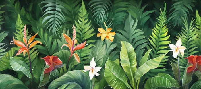 绿植花朵观赏类卡通插画素材(x)