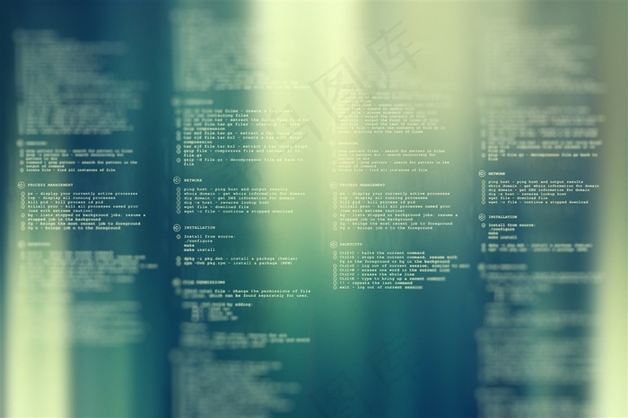 绿色渐变代码科技背景高清图片