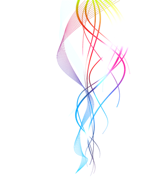 渐变颜色线条交汇科技kv主视觉