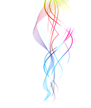 渐变颜色线条交汇科技kv主视觉