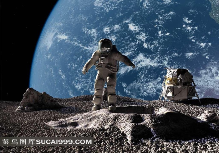 登陆月球的宇航员高清图片