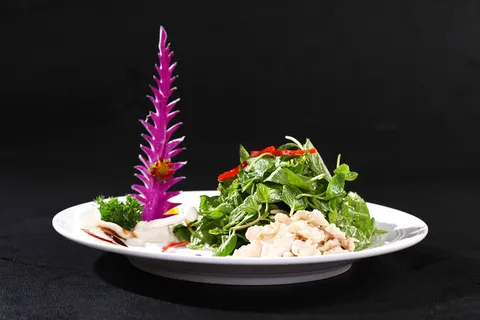 L00985食香菜拌桃仁