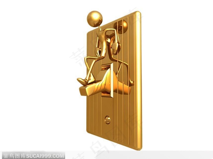 3D小金人-踩开关