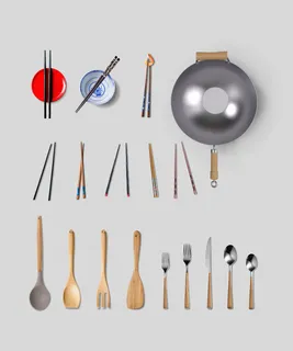 设计厨房使用东西古董样机