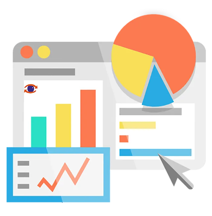 股市卡通扇形图折线图卡通少儿兴趣班