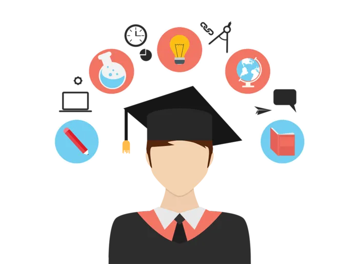 毕业生男孩卡通图标少儿兴趣班