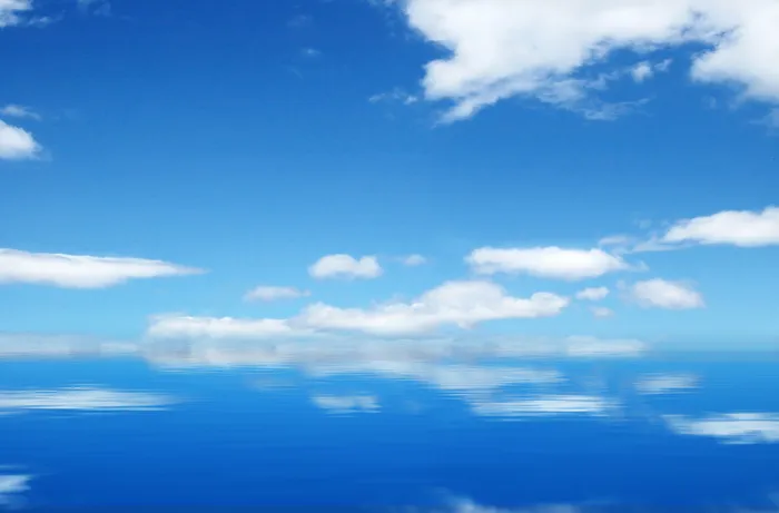蓝天白云天空之镜