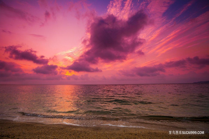 唯美海边日出夕阳壁纸