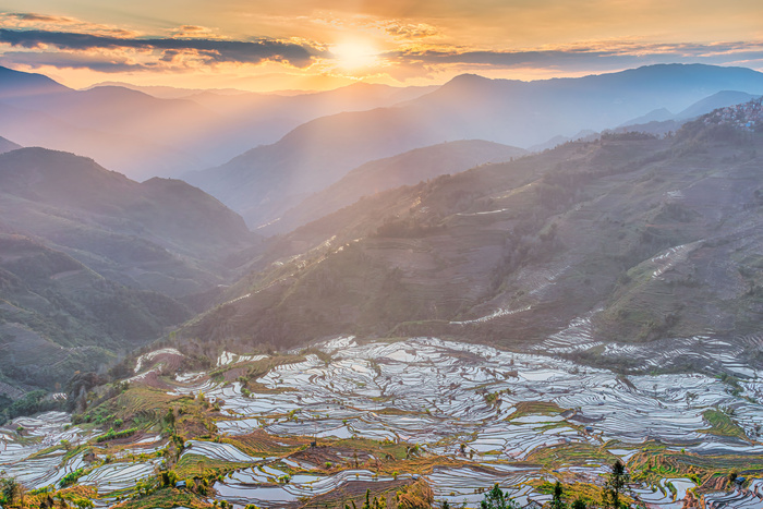 老虎嘴梯田日落