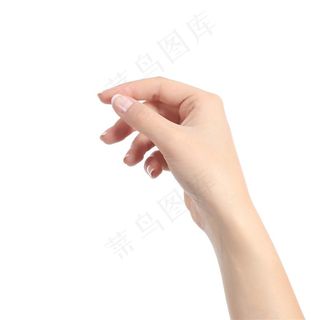 白色背景上弯曲的手指高清图片手势图片