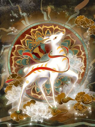 敦煌系列国潮插画