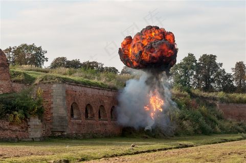 爆炸火焰效果摄影图片