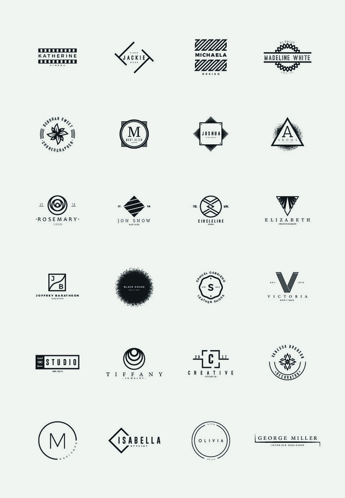 手绘标志LOGO素材