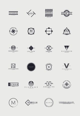 手绘标志LOGO素材