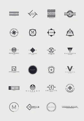 手绘标志LOGO素材