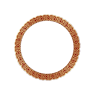 中国风中式传统祥云图案国潮古风边框云纹装饰元素PNG免抠素材图