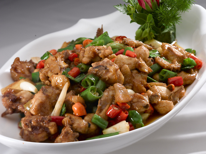 川菜湘菜高清菜谱 炝椒爆嫩家鸡