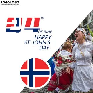 ins外贸挪威节日6.24 圣约翰节