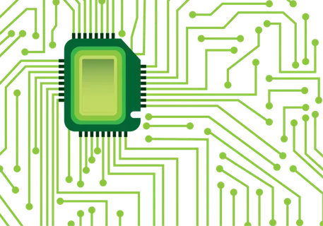 绿色电路板现代科技kv主视觉素材