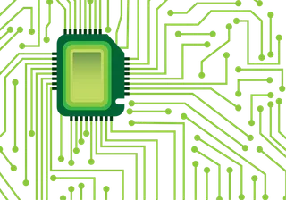 绿色电路板现代科技kv主视觉素材