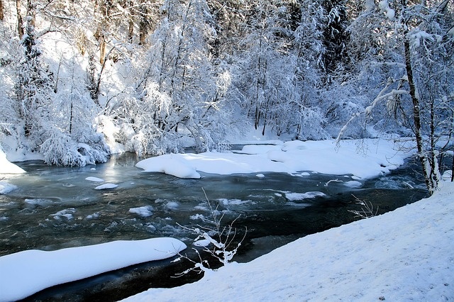冬天白雪背景风景