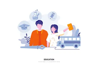 扁平化人物场景办公互联网等距ai矢量设计网页海报UI素材插画