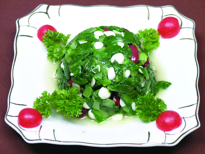 0711a-1020青菜杏仁扣腰豆
