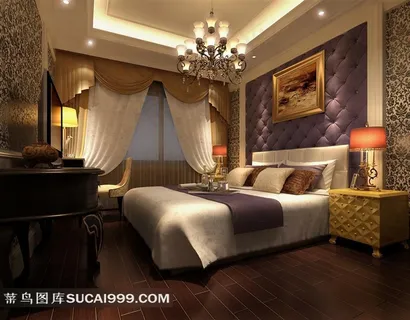 样板房豪华卧室装修效果图