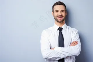 开心的商务男士高清摄影图