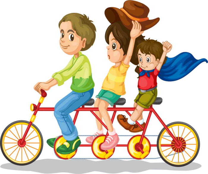 自行车 卡通 人物