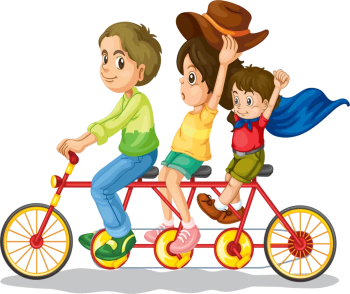 自行车 卡通 人物