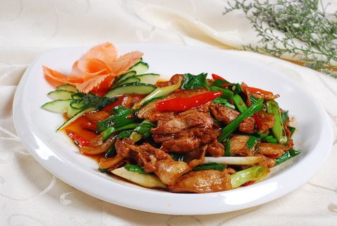 0911XC-273大蒜梗炒酱油肉